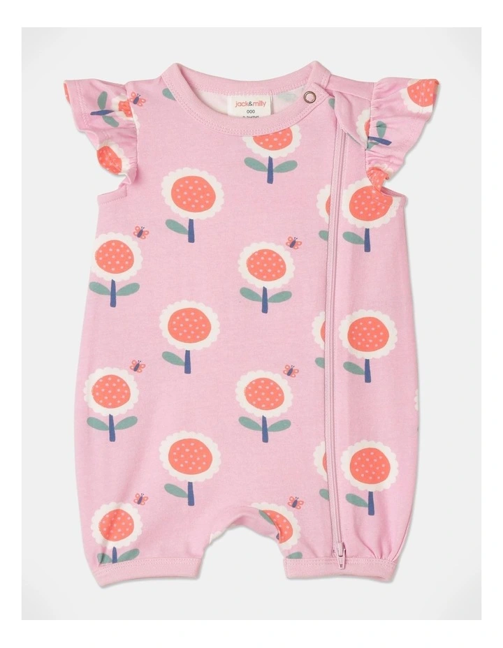 Discount π Jack & Milly Betty Knit Flutter Sleeve Romper In Light Pink π