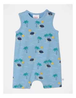 Outlet โจ Sprout Turtle Romper In Baby Blue ๐คฉ