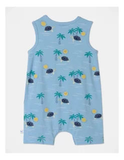Outlet ✨ Sprout Turtle Romper In Baby Blue ???? -Jack & Milly shop unnamed file 1049