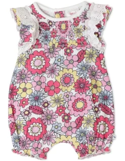 Brand new 🎁 Sprout Crinkle Floral Romper In Pink 🛒