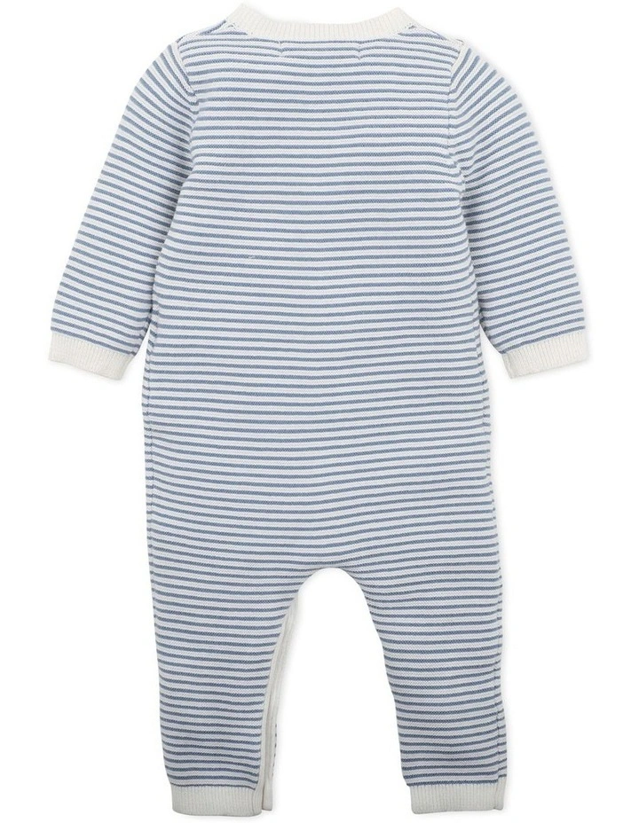 Coupon 𧨠Bebe Remy Stripe Knit Romper In Blue π - Image 2