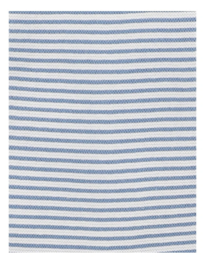 Coupon 𧨠Bebe Remy Stripe Knit Romper In Blue π - Image 4