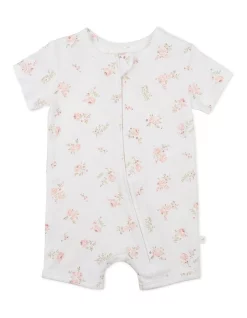 Brand new 🌟 Bebe Belle Zip Short Sleeve Romper In White 🎉