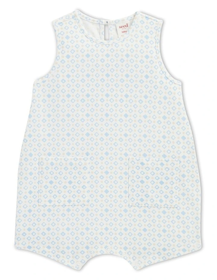 Buy π€© Seed Heritage Jersey Pocket Romper In Blue π―