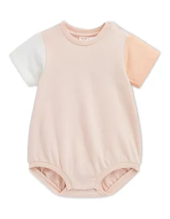 Flash Sale 💯 Seed Heritage Spliced Tee Romper In Pink 🛒