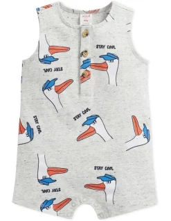 Promo ๐ Seed Heritage Seagull Romper In Grey Marle ๐ฏ