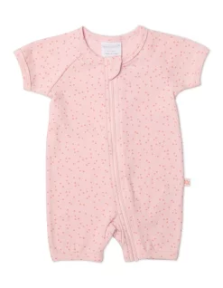 Cheapest 😉 Marquise Short Sleeve Star Romper In Pink ❤️