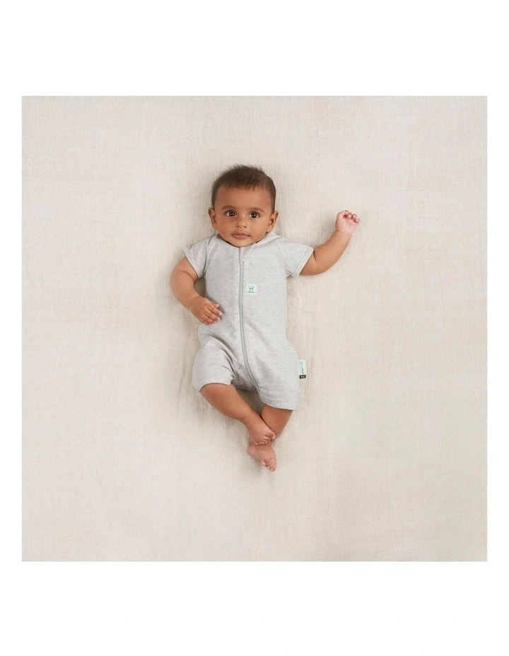 Buy 𧨠ErgoPouch Layers Short Sleeve Baby Organic Cotton TOG 0.2 Size 0-3m Grey Marle ⨠- Image 4