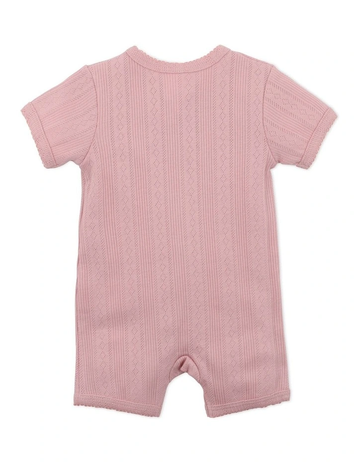 Dusky Pink Pointelle Romper In Pink Wholesale ???? Bebe Dusky Pink Pointelle Romper In Pink ❤️ -Jack & Milly shop unnamed file 1187