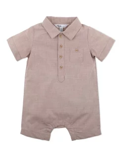 Flash Sale ๐ Bebe Edward Polo Romper In Taupe ๐
