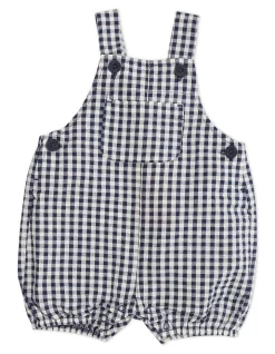 Promo ⭐ Marquise Gingham Overalls In Navy ❤️