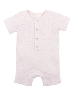 Best deal ๐งจ Bebe Henley Short Sleeve Romper In Pink ๐