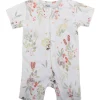 New 😀 Bebe Possum Short Sleeve Zip Romper In Ivory 🛒