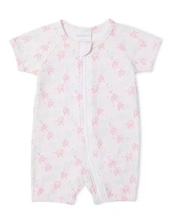 Best Pirce ๐ Marquise ๐ง Girls Short Sleeve Dot Dash Romper In Pink โค๏ธ