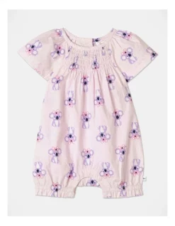 Discount 😀 Sprout Koala Shirred Romper In Light Pink ✔️