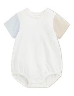 Brand new 👏 Seed Heritage Spliced Tee Romper In White 🤩