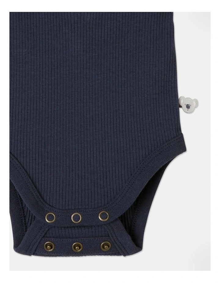 Discount π Jack & Milly Naturals Organic Rib Bodysuit In Navy π - Image 4