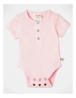 Best reviews of ๐ Jack & Milly Naturals Organic Rib Bodysuit In Light In Pink ๐ฅ