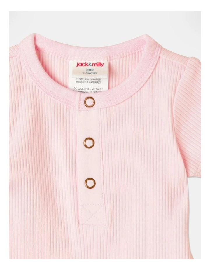Best reviews of π Jack & Milly Naturals Organic Rib Bodysuit In Light In Pink π₯ - Image 2