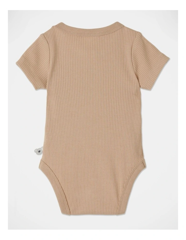 Discount β Jack & Milly Naturals Organic Rib Bodysuit In Light Brown β - Image 3