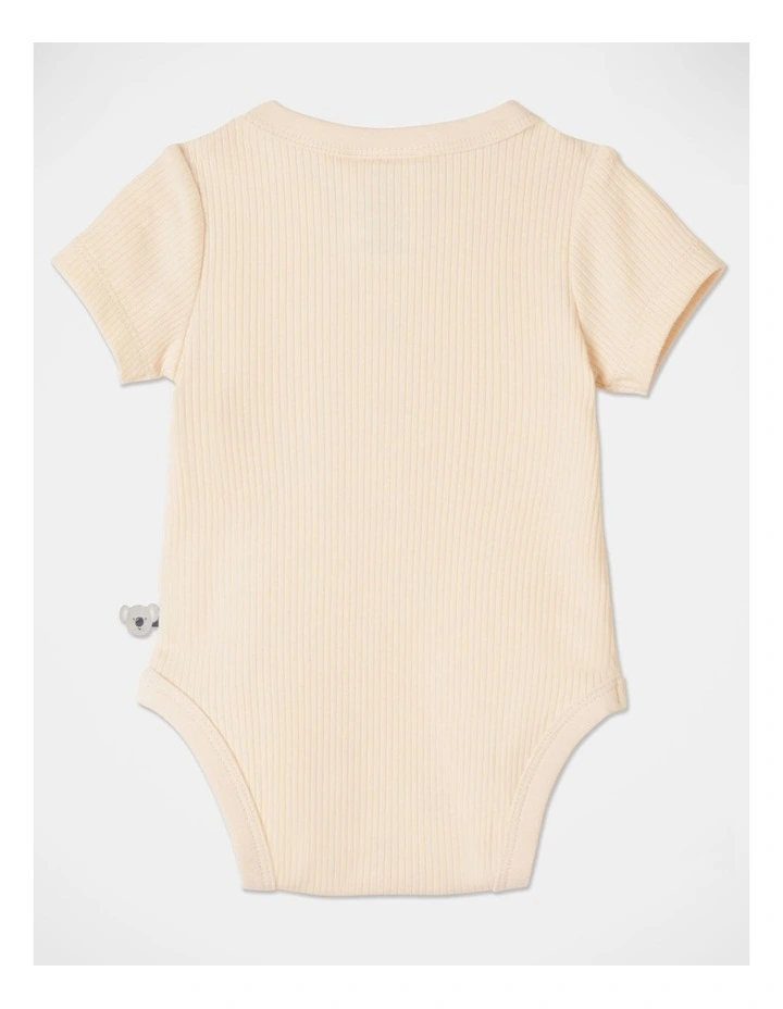 Hot Sale π Jack & Milly Naturals Organic Rib Bodysuit In Oatmeal Cream β¨ - Image 3