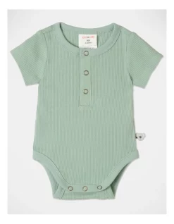 Coupon 👍 Jack & Milly Naturals Organic Rib Bodysuit In Sage 😍