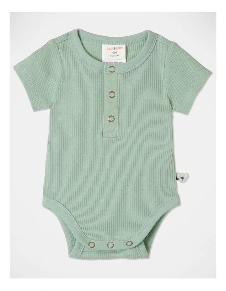 Coupon π Jack & Milly Naturals Organic Rib Bodysuit In Sage π
