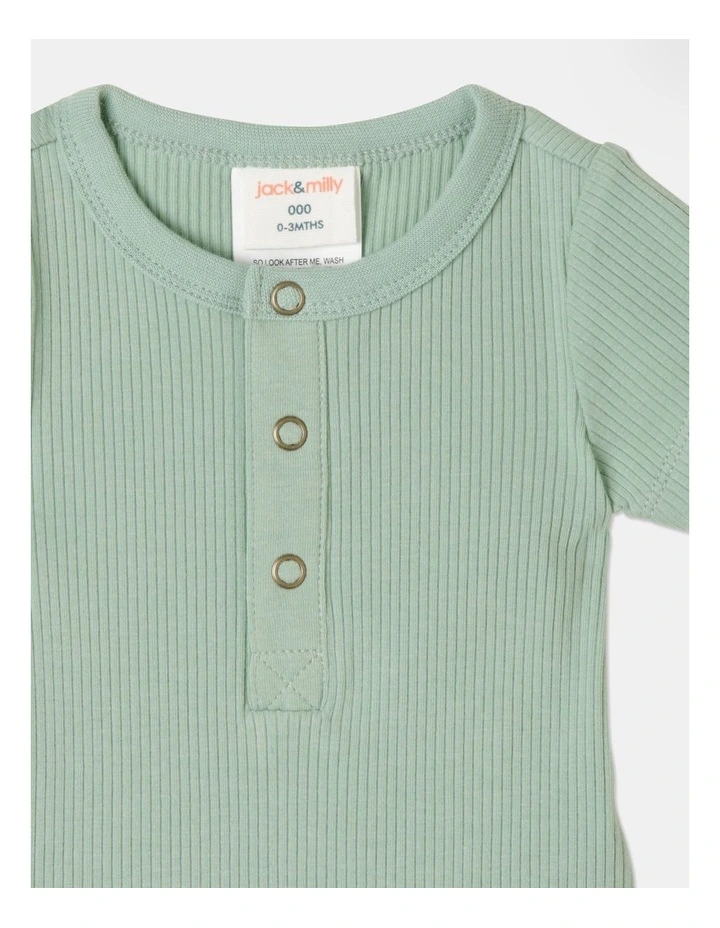 Coupon π Jack & Milly Naturals Organic Rib Bodysuit In Sage π - Image 2