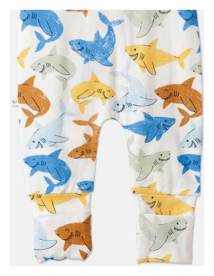 Best Sale π Sprout Essentials Sharks Coverall In White β - Image 5