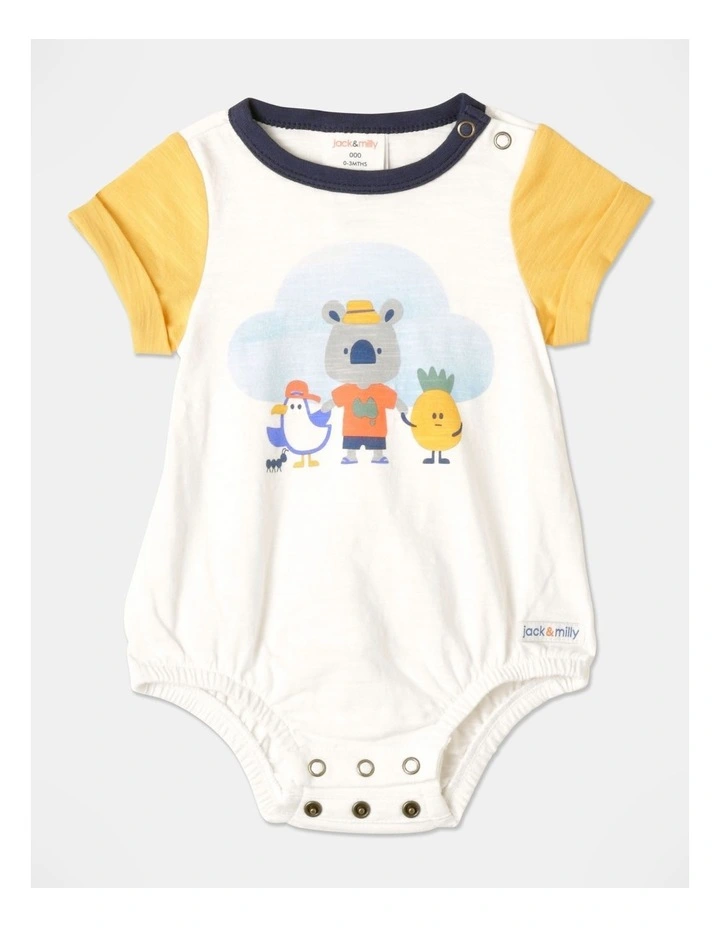 Hot Sale 𧨠Jack & Milly Milo Oversized Bodysuit In Mustard/Cream π