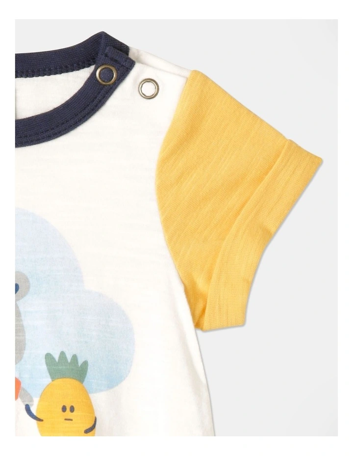 Hot Sale 𧨠Jack & Milly Milo Oversized Bodysuit In Mustard/Cream π - Image 3