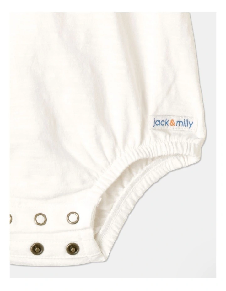 Hot Sale 𧨠Jack & Milly Milo Oversized Bodysuit In Mustard/Cream π - Image 4