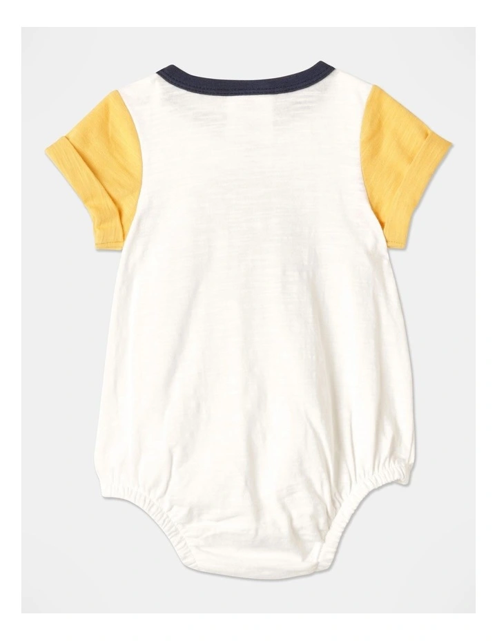 Hot Sale 𧨠Jack & Milly Milo Oversized Bodysuit In Mustard/Cream π - Image 5