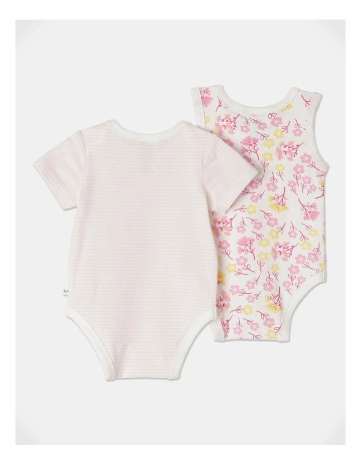 Best Pirce π Sprout Essential Bunny And Floral 2 Piece Mix Bodysuit Set In White βοΈ - Image 4