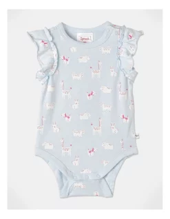 Coupon 🌟 Sprout Essential Animal Bodysuit In Light Blue 😉