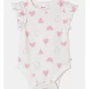 Hot Sale ???? Sprout Essential Rib Hearts Bodysuit In White ????