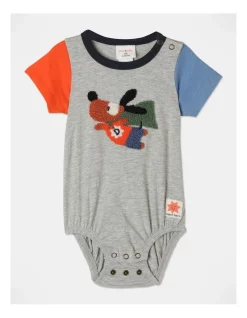 Best deal ✔️ Jack & Milly Spike Short Sleeve Bodysuit In Grey Marle 👍