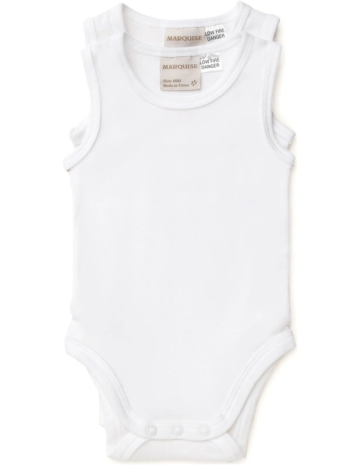 Cheapest โญ Marquise Sleeveless Body Suit White 2 Pack ๐