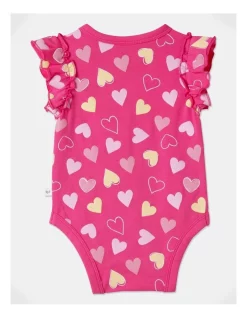 Best Pirce ???? Sprout Essentials Hearts Bodysuit In Fuchsia ???? -Jack & Milly shop unnamed file 1504