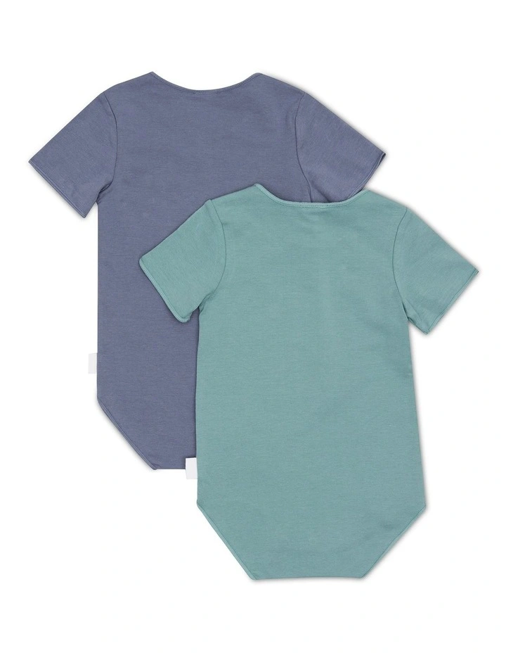 Discount π Bonds Organic Short Sleeve Bodysuit 2 Pack In Multi βοΈ - Image 2