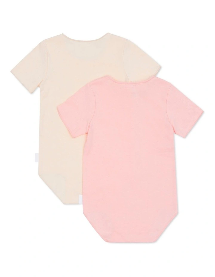 Budget π Bonds Organic Short Sleeve Bodysuit 2 Pack In Multi π - Image 2
