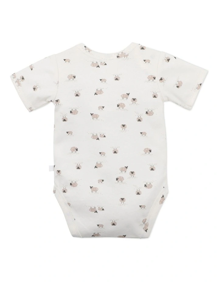 Budget 𧨠Bebe Sheep Envelop Neck Bodysuit In White π - Image 2