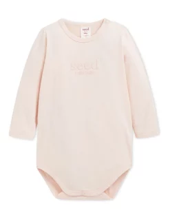 Best Sale 🤩 Seed Heritage Core Logo Bodysuit In Rosewater Pink 😍