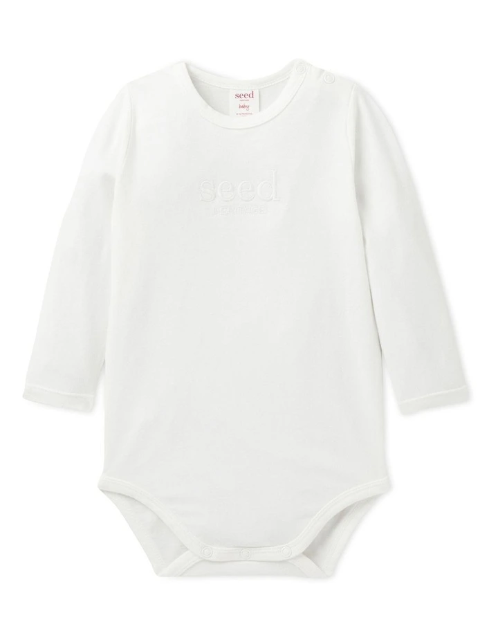 Wholesale π Seed Heritage Core Logo Bodysuit In Canvas π