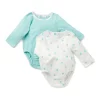 Best Pirce ???? Little Green & Co Core Jersey Bodysuit 2 Pack In Pear ????