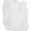 Best reviews of 😀 Marquise Whale Bodysuits 2 Pack In White/Sky Blue Stripe 🧨