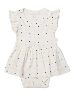 Budget ✔️ Marquise Lots Of Love Bodysuit 👗 Dress In Cream 👏