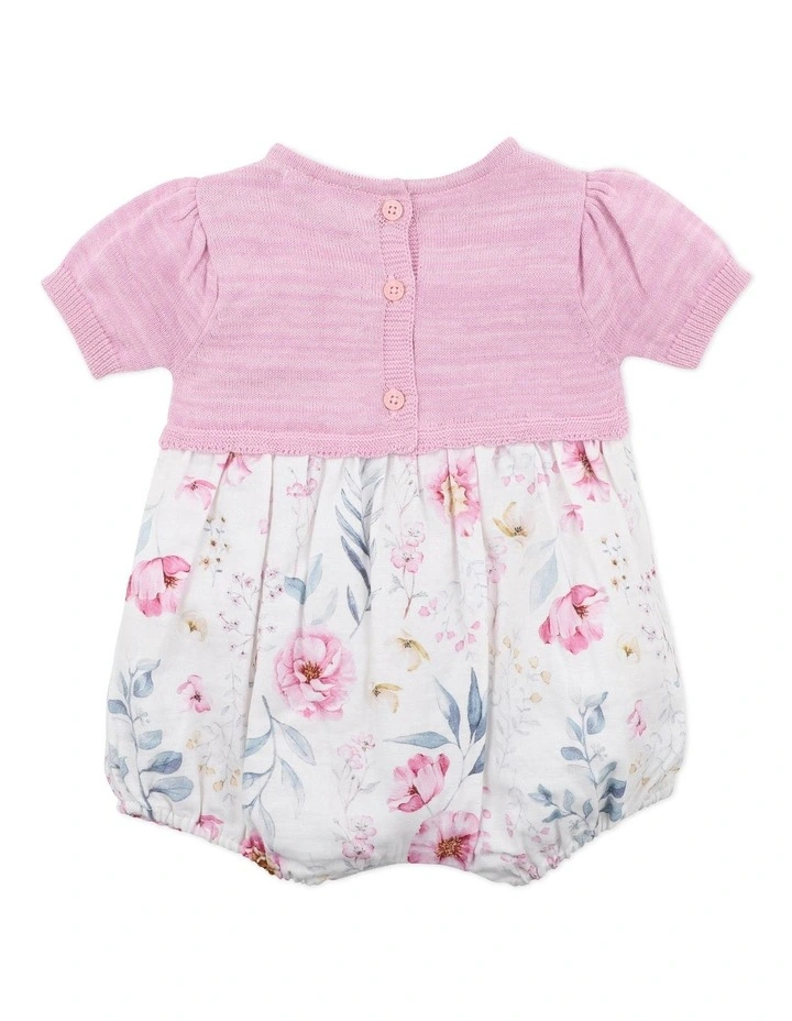 Buy π Bebe Lola Knit Bodice Woven Bodysuit In Pink π― - Image 2