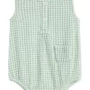 Budget ???? Seed Heritage Gingham Placket Romper ????