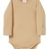 Hot Sale ❤️ Seed Heritage Organic Mitten Bodysuit In Natural ????